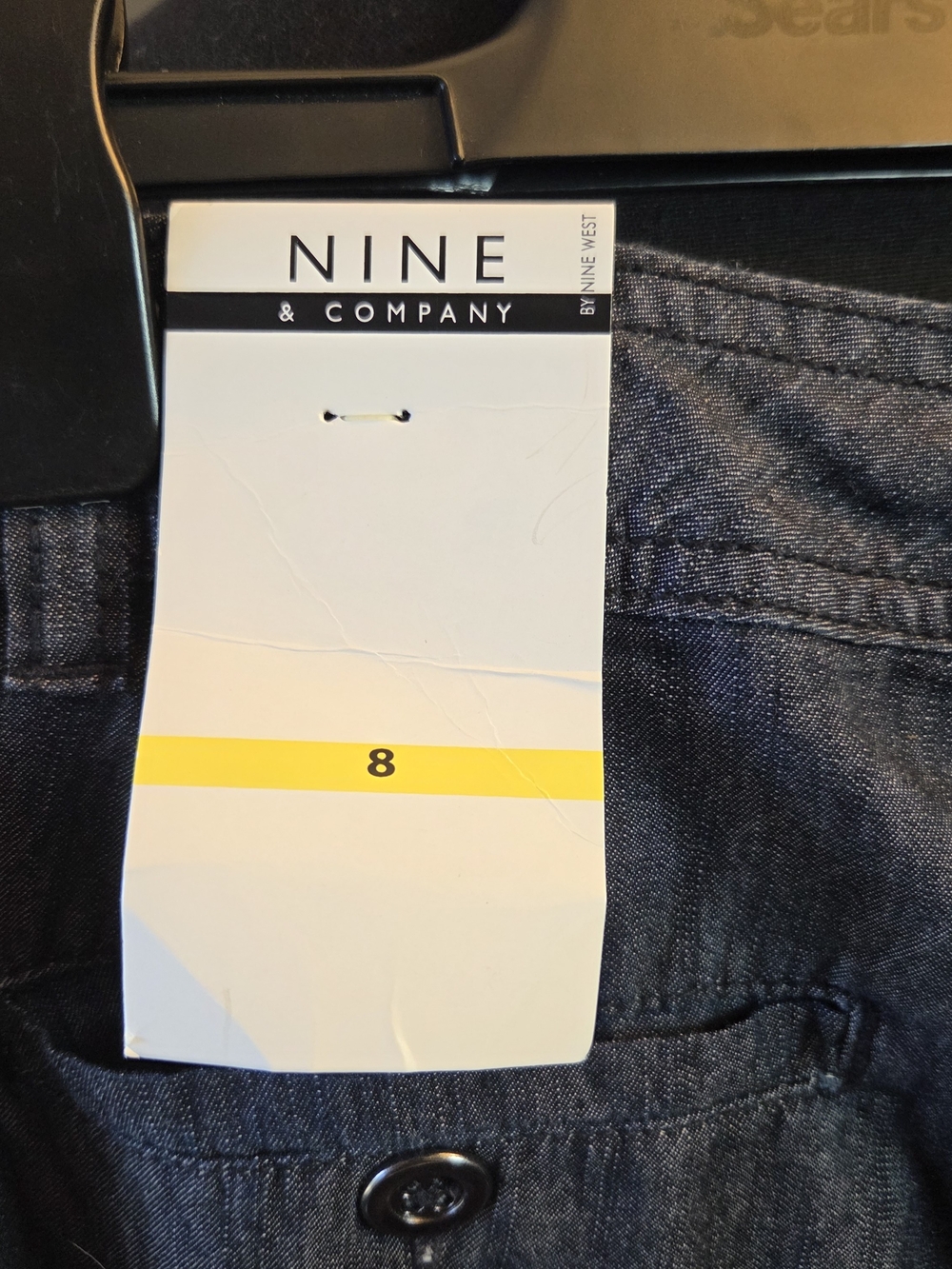 Nine & Co. Relaxed Drawstring Cropped Cuffed Jeans Size 8 - Picture 8 of 8